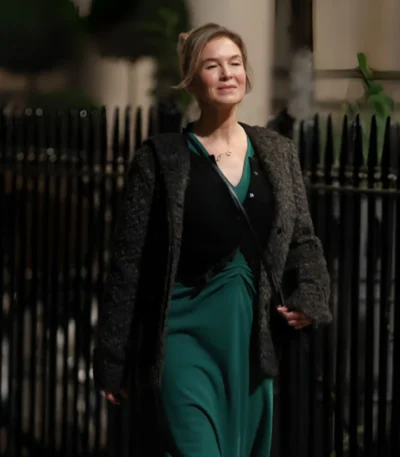 Bridget Jones: Mad About the Boy Renée Zellweger Black Fur Coat