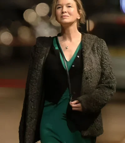 Bridget Jones: Mad About the Boy Renée Zellweger Black Fur Coat