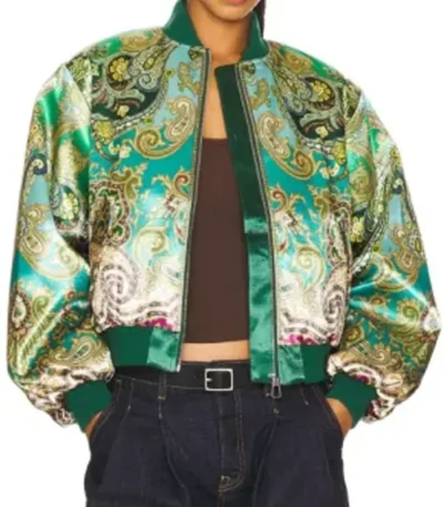 Camp Rock 3 Brooklynn Pitts Satin Printed Jacket