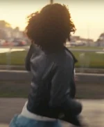 Chase Infiniti One Battle After Another Black Leather Jacket