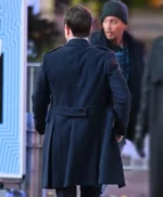 Mark Wahlberg Play Dirty Blue Wool Coat