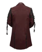 Steampunk Punk Rave Poison Gothic Maroon Leather Coat