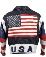 USA Brando Vintage 80s Stars Studded Bomber Jacket