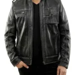 Vintage Black Leather Rider Jacket
