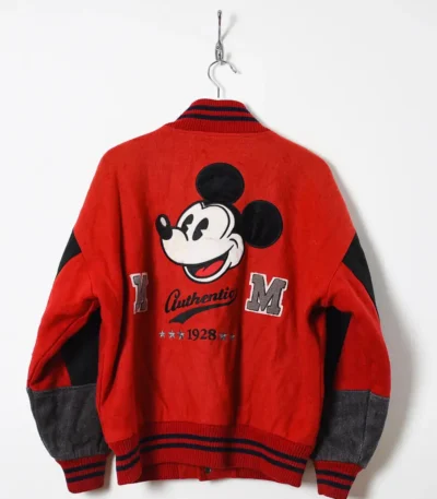 Vintage Mickey Mouse Red Varsity Jacket