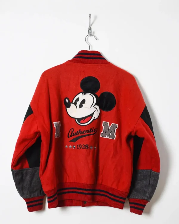 Vintage Mickey Mouse Red Varsity Jacket