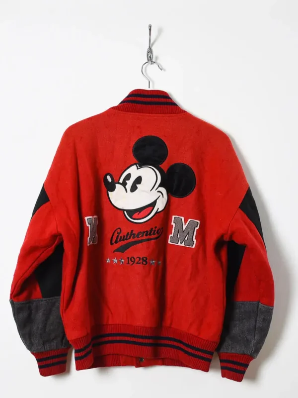Vintage Mickey Mouse Red Varsity Jacket