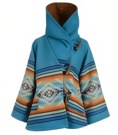 Yellowstone Beth Dutton Blue Hooded Wool Coat