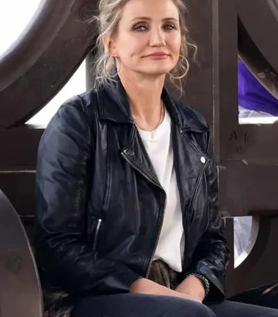The Sham Cameron Diaz Black Leather Jacket