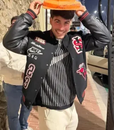 Carlos Alcaraz Black Varsity Jacket