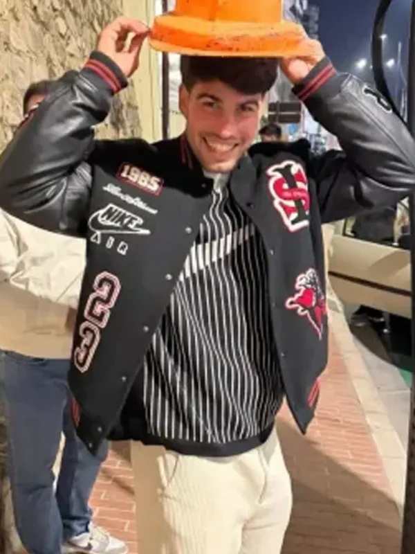 Carlos Alcaraz Black Varsity Jacket