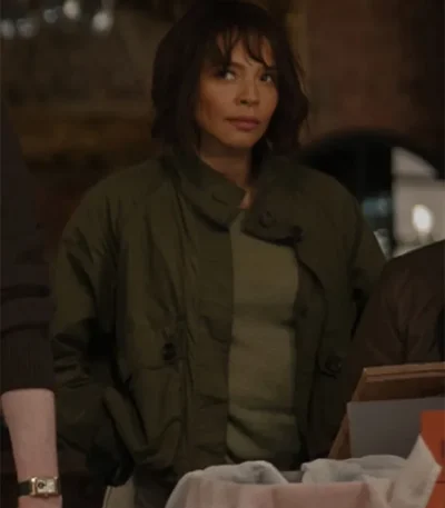 Carmen Ejogo Fountain of Youth Green Cotton Jacket