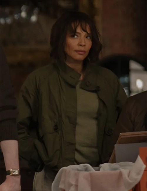 Carmen Ejogo Fountain of Youth Green Cotton Jacket Carmen Ejogo Fountain of Youth Green Cotton Jacket