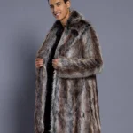 Caspian Mink Fur Grey and Brown Coat