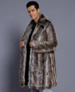 Caspian Mink Fur Grey and Brown Coat