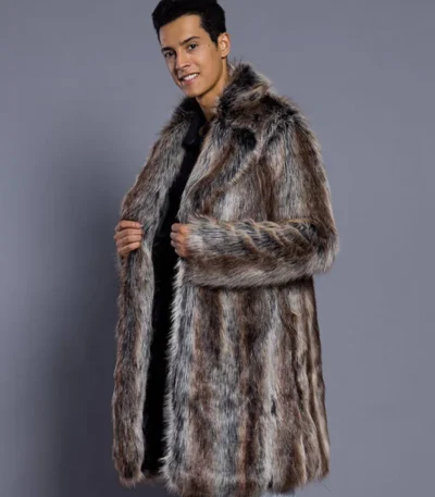 Caspian Mink Fur Grey and Brown Coat