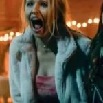 Cassandra Potenza Clown in a Cornfield White Fur Jacket