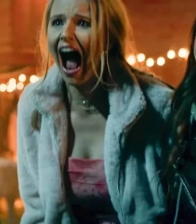 Cassandra Potenza Clown in a Cornfield White Fur Jacket