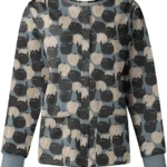 Catspump Grey Halloween Scrub Jacket