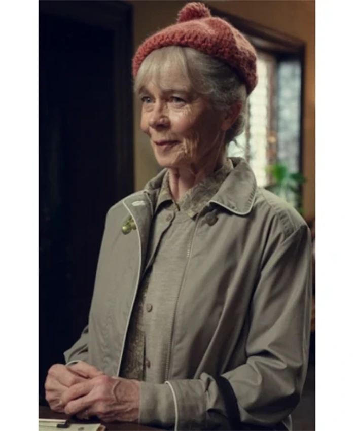 Celia Imrie The Thursday Murder Club Grey Jacket Celia Imrie The Thursday Murder Club Grey Jacket