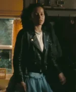 Chase Infiniti One Battle After Another Black Leather Jacket