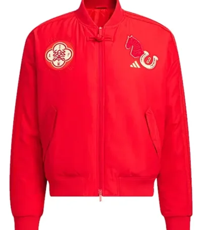 Chinese New Year Red Bomber Jacket