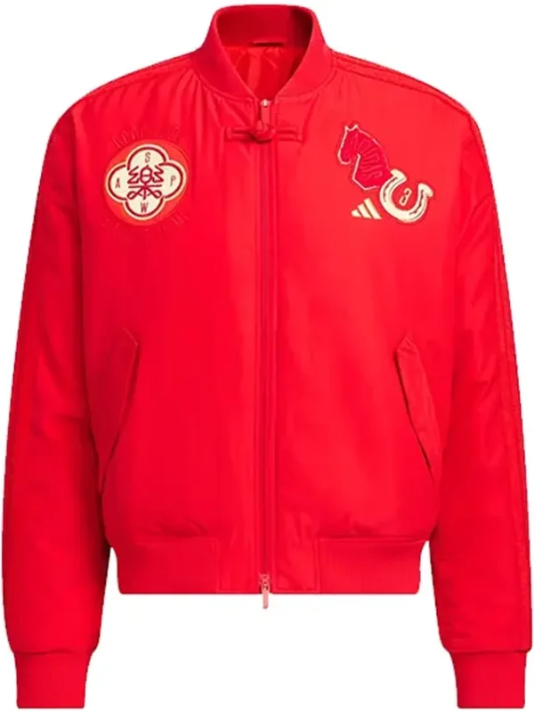 Chinese New Year Red Bomber Jacket