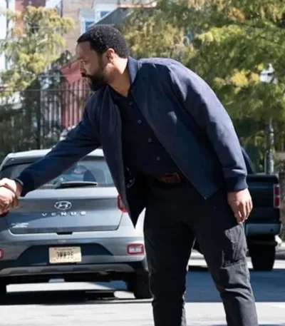 Chiwetel Ejiofor The Life of Chuck Blue Bomber Jacket