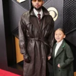 Chris Brown 68th GRAMMY Awards Leather Coat