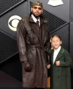 Chris Brown 68th GRAMMY Awards Leather Coat