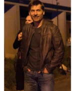 Christian Domino Leather Jacket