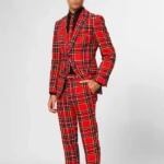 Christmas Plaid Suit Jacket