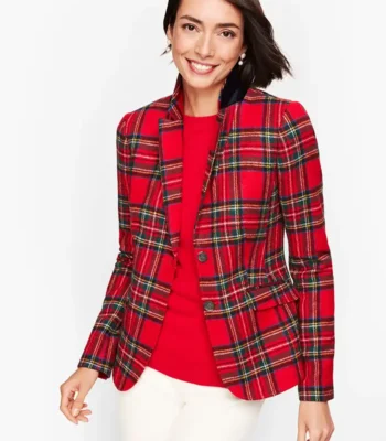 Christmas Plaid Women’s Suit Jacket