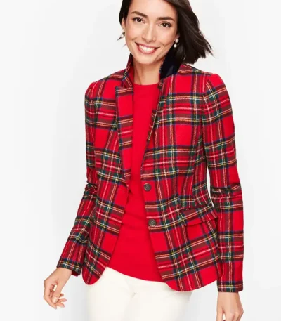 Christmas Plaid Women’s Suit Jacket