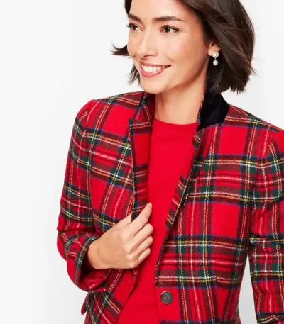 Christmas Plaid Women’s Suit Jacket