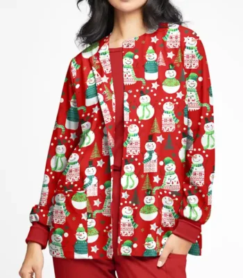 Christmas Scrub Jacket Women’s