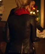Christmas in Mistletoe Kabby Borders Leather Jacket