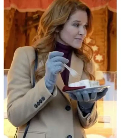 Christmas in Vienna Sarah Drew Wool Coat
