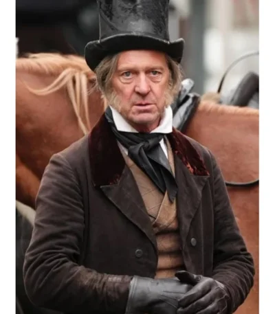 Christoph Waltz Frankenstein Brown Suede Coat