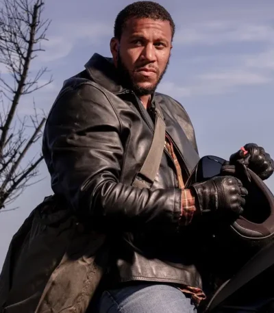 Ciryl Gane K.O. 2025 Black Leather Jacket