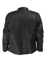 Classic Cut Black Leather Motorcycle Jacket