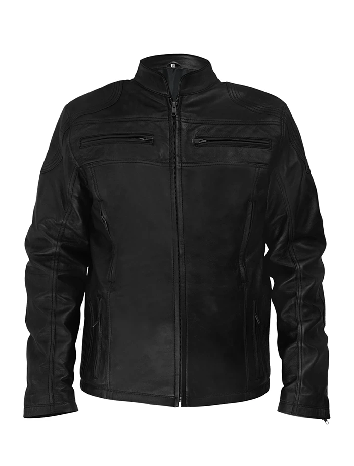 Classic Cut Black Leather Motorcycle Jacket Classic Cut Black Leather Motorcycle Jacket