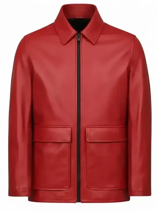 Classic Red Leather Jacket