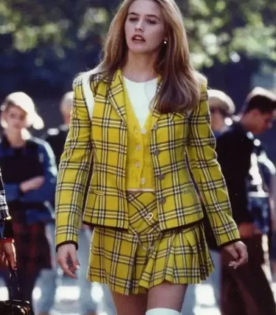 Clueless Alicia Silverstone Yellow Plaid Blazer