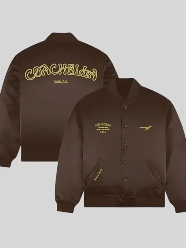 Coachella 2026 Brown Bomber Jacket