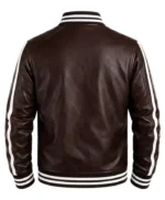 Brown Leather Varsity Jacket