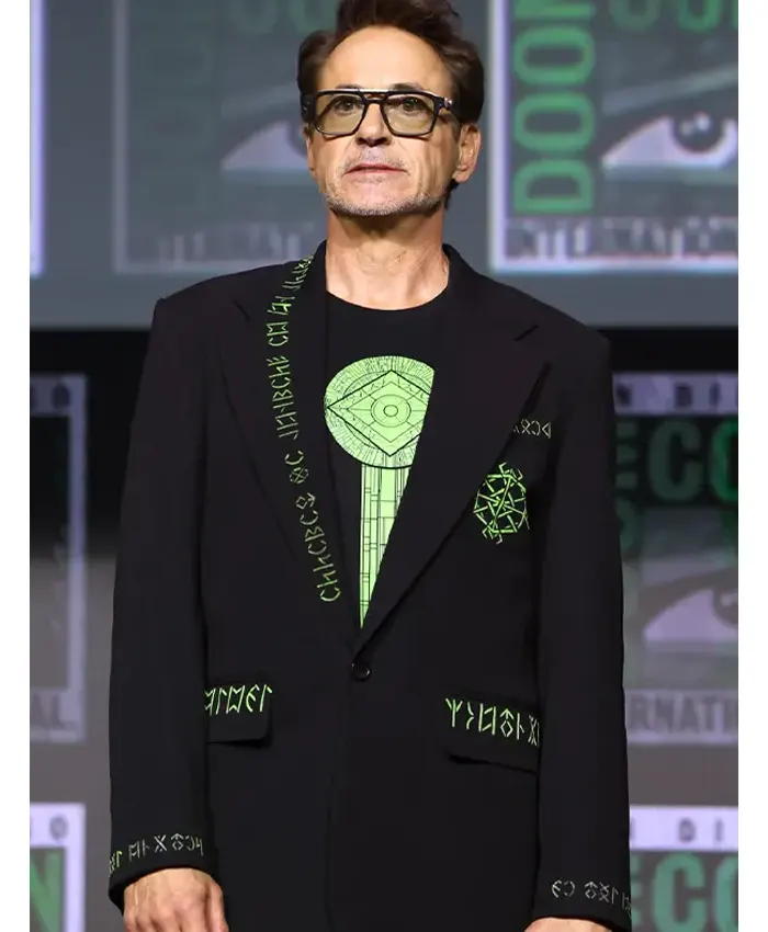 Comic-Con Robert Downey Jr Black Blazer Comic-Con Robert Downey Jr Black Blazer