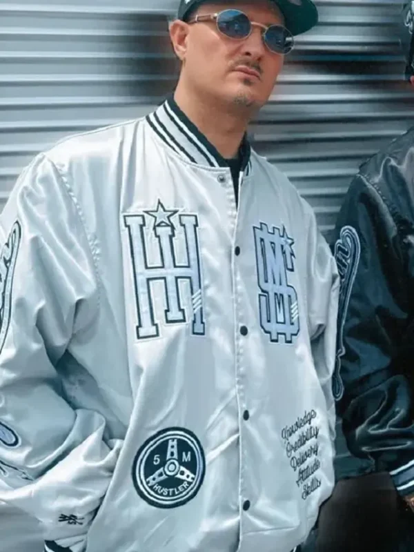 Cookin Soul Italian Hustler Silver Bomber Jacket