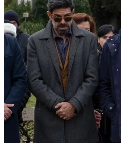 Corro da te 2022 Pierfrancesco Favino Wool Coat