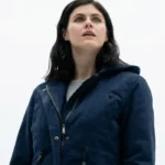Couples Weekend Alexandra Daddario Blue Hooded Jacket